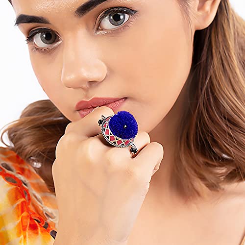 Kalbelia Enameled Statement Ring