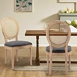 SoarTalent Sillas de Comedor Tapizadas Juego de 2,Gris