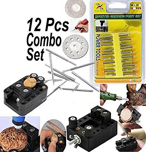Image of DIY Crafts Design No # 1, With Mini Object Holder Pocket Vice, Steel HSS Micro Twist Drill Bit, 0.3mm-1.6mm For DIY Crafts Works (Pack of (Design No # 1, With Mini Object Holder Pocket Vice)