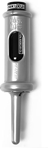 Cork Pops Abridor de botellas de vino original, plata premium Cork Pops Abridor de botellas de vino original, plata premium
