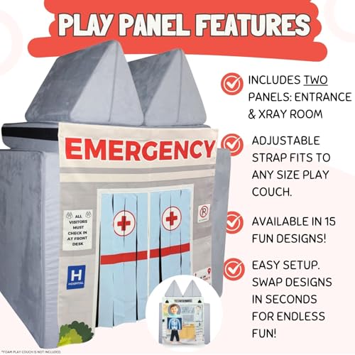 Image of Couch Swag Play Panel for Childrens Foam Sofa Kids Couch (Hospital)