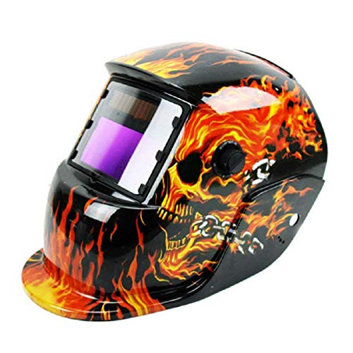 Masque de Soudure Automatique Solaire Casque de Soudage Protection UV DIN 9-13 pour TIG MIG MAG Rectification Soudage l'arc Coupage Plasma - Grand Champ de Vision, Crâne
