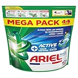 Ariel Pods 4en1 +Active, Lessive en Capsules, 44 Lavages, Élimine les Odeurs de Transpiration Même Après 7 Jours avec la Technologie Febreze, Dissolution Rapide Même à Froid, Fabriqué en France