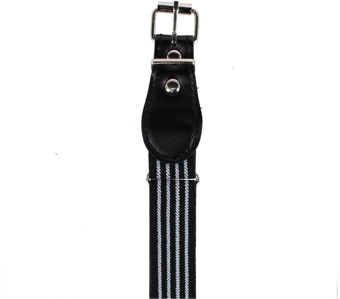 CTM Kids' Striped Elastic Stretch Belt with Buckle