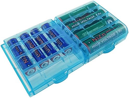 UltraCell Plus NiZn 1.6v AA - 2800mWh, AAA - 1150mWH High Voltage Rechargeable Batteries with Battery Storage Box (Combo for 4pcs AA, 4pcs AAA, 2pcs Blue Battery Boxes)