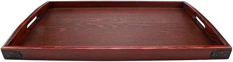 Amazon 木製トレイ お盆 取っ手付 長方形 角型 定食用 定食トレイ 配膳盆 配膳トレー おしゃれ 業務用 接客用 家庭用 来客用 茶道具 ティートレイ 全3サイズ選択可 50 30 4 5cm トレイ 盆 オンライン通販