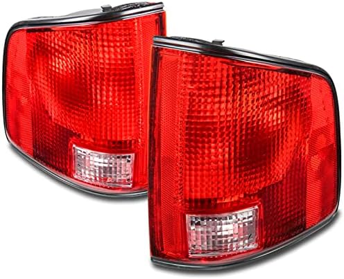 Tail Brake Lights Rear Lamps Red Compatible with 1994-2004 Chevy S10 / 1994-2004 GMC Sonoma Pickup