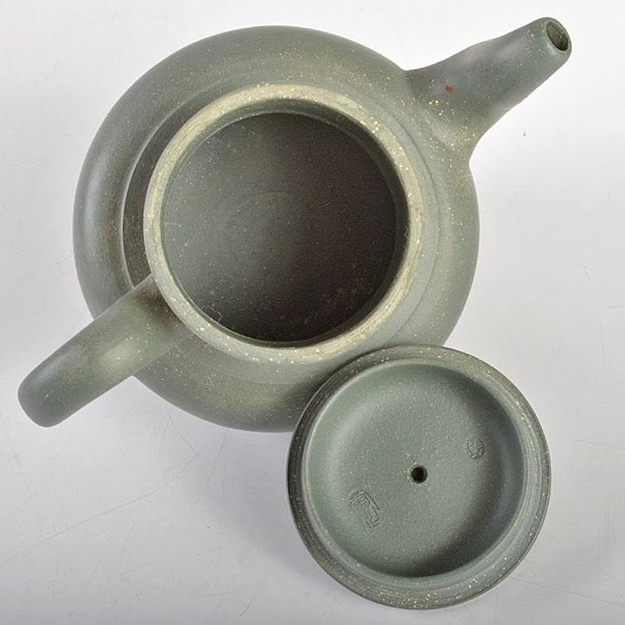 中国銭菊仙制款緑泥神獣摘急須茶壷CR6159