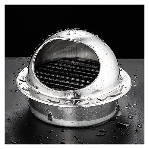 Grille d'aération extracteur mural extérieur en inox de 300 mm pour salle de bain et cuisine