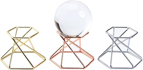 Miniatura 4 de Ainvhh Soporte de exhibición de metal hexagonal, bola de cuarzo místico, accesorios de fotografía, esferas de adivinación FengShui, base de bola de