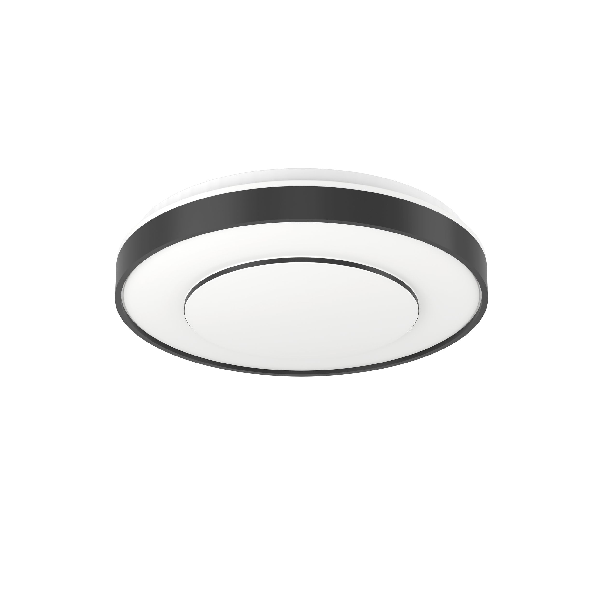 Eglo Connect.z Smart Home LED Ceiling Light Fixture Monteriggioni-Z, ZigBee + Matter, app and Voice Control Alexa, Warm-White to Cool-White, RGB, dimmable lamp, Black-White, Ø 38.4 cm