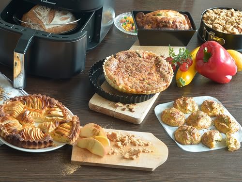 Moldes para freidora de aire XL Patisse 02865 juego de 7 piezas negro sin PFAS 6