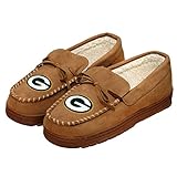 FOCO Green Bay Packers NFL Mens Team Logo Moccasin Slippers - S