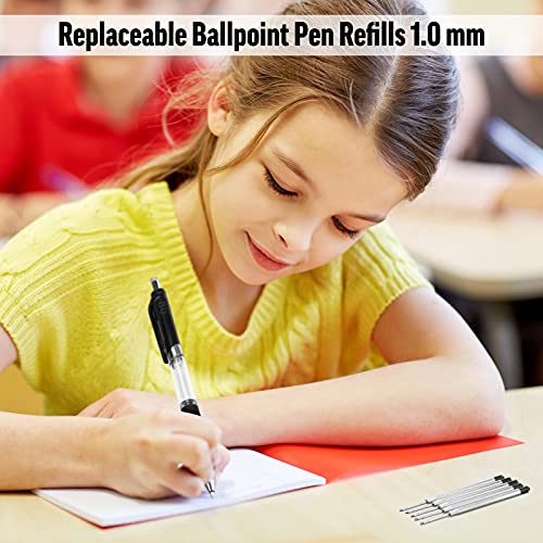 Outus OUTUS-REPLACEMENT GEL -Τ438 12 Pieces Pen Refills Black Ink 1.0Mm Medium Point Metal Ballpoint Refill Smooth Writing Pen Refills Replacement Refills thumb #5