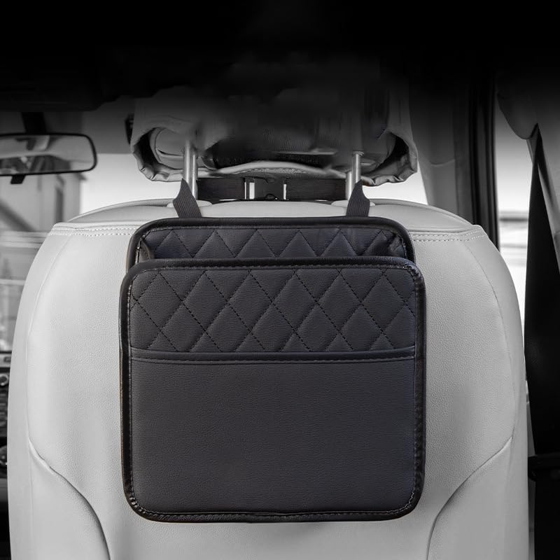 Car Seat Organizer Backseat with Storage Pockets for Buick ENCORE ENVISION ENCLAVE CASCADA LACROSSE REGAL, PU Leather Hanging Storage Bag with Multiple Pockets, Car Travel Accessories