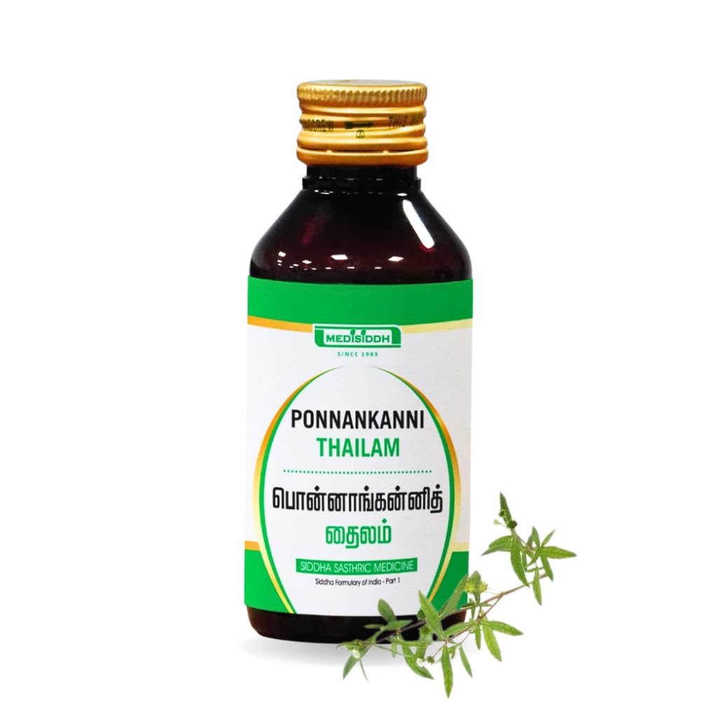Medisiddh Ponnankanni Thailam 100 Ml | Health hair | Good for Eyes | Giddiness | Cools the body