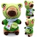 11Pcs Capybara Plush Toy, Capybara Stuffed Animal with 10 Clothes and Accessories, 10 inch Super Soft Capybara Toys for Kids Girls Boys, Role Play Dress Up Gifts (Green 11 pcs)