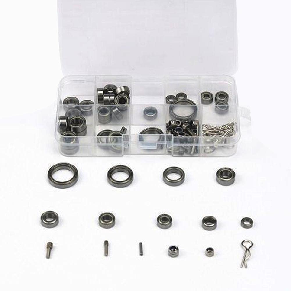 NC 39PCS Stainless Steel Ball Bearing Screw Set Sealed Bearings Kit for 1/10 RC Car Crawler Replacement Parts for Traxxas TRX-4 Trx4