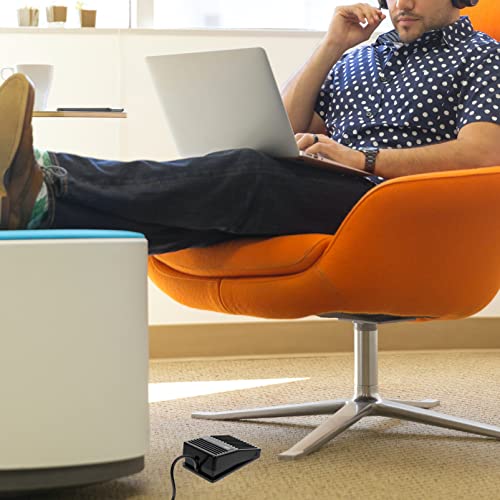 MILISTEN Interruptor de pé Usb antiderrapante momentâneo, interruptor de pedal de energia elétrica