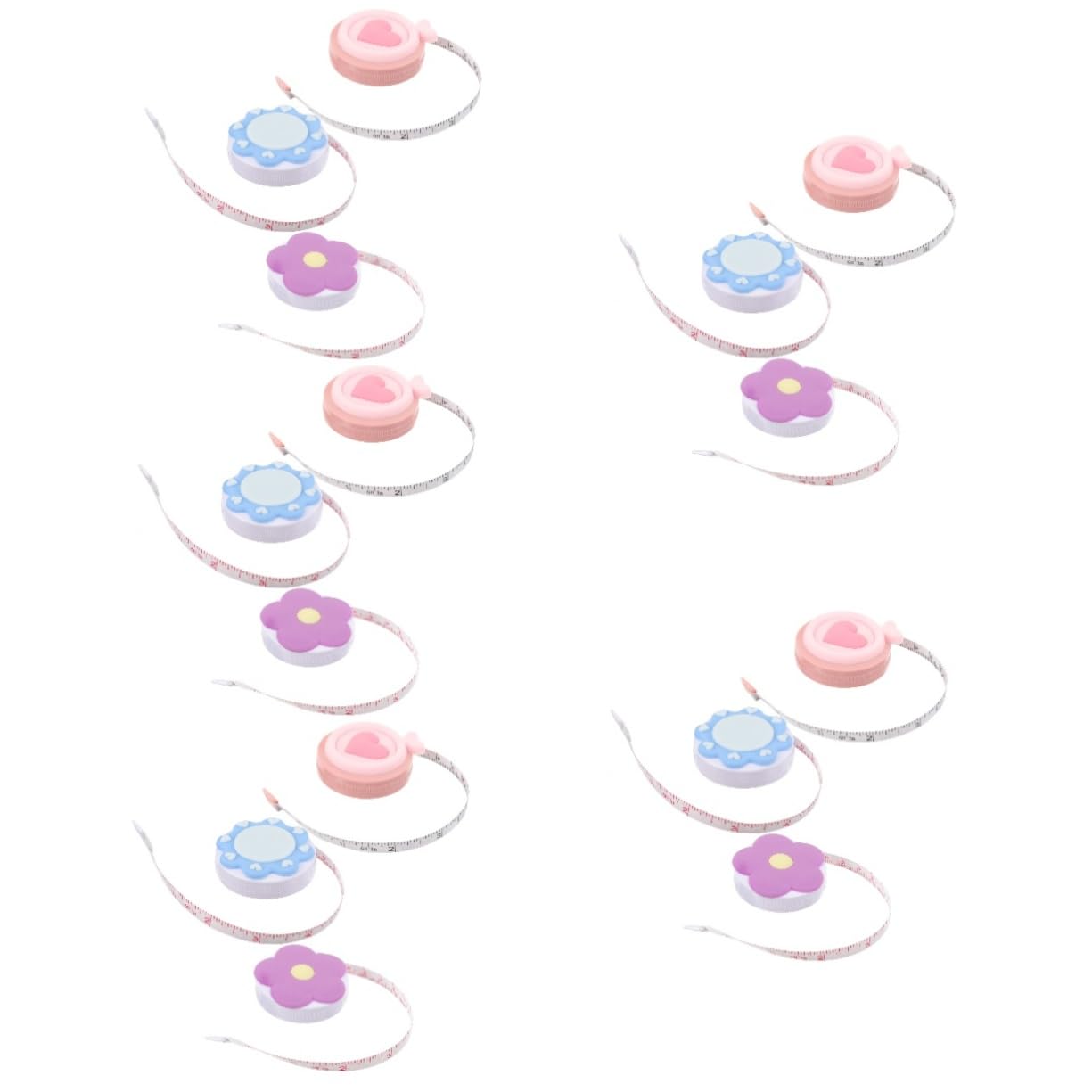 ARTIBETTER 5 Set Nastro Di Macaron Nastro Di Misurazione Portatile Retrattile Misurazione Del Corpo Nastro Di Misurazione Delle Misure Del Corpo Metro A Nastro Per Fai Da Te Pvc 3 Pezzi*5