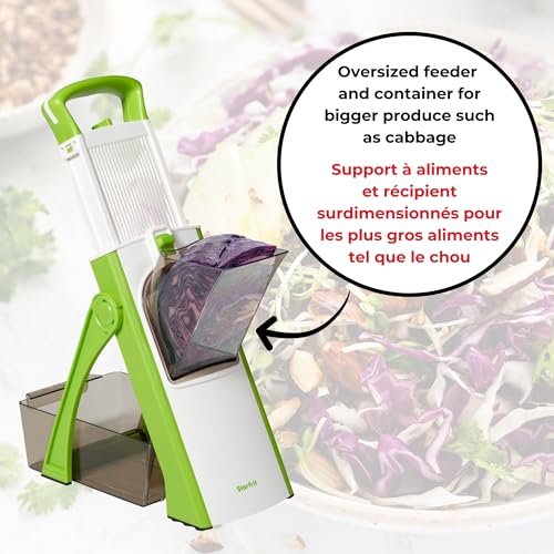 Starfrit Super Pump’N’Slice, Safe Vertical Mandoline, Oversized Feeder, Vegetable Slicer, Chopper, Adjustable Thickness by Starfrit - Image 5