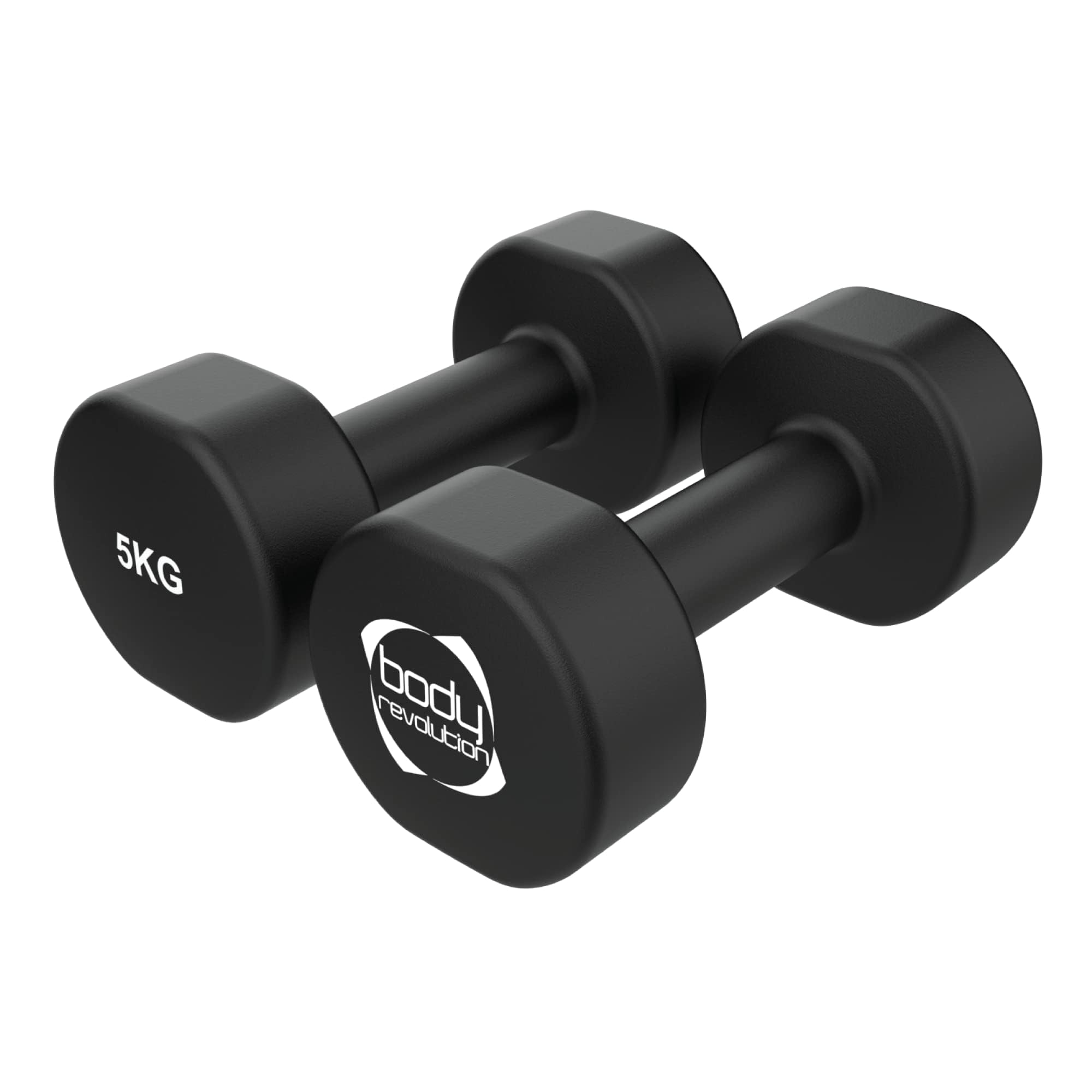 Body Revolution Neoprene Dumbbells 0.5Kg - 10Kg - Coated Cast Iron Dumbbells, Cardio, Aerobics And Hiit Exercise Weights - Gym Equipment For Home Strength Training And Workouts By