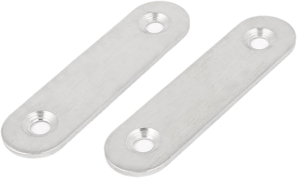 60mm x Shelf Brackets & Supports 15.5mm Flat Corner Brace Bracket Straight Mending Repair Brackets Plate 60PCS