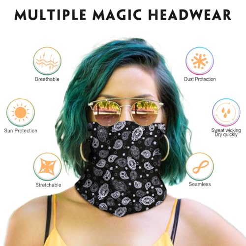 Image of Neck Gaiter for Men Women Headwear Bandana Head Wrap Face Scarf Mask Cover Warmer Balaclava-Seamless & Versatile