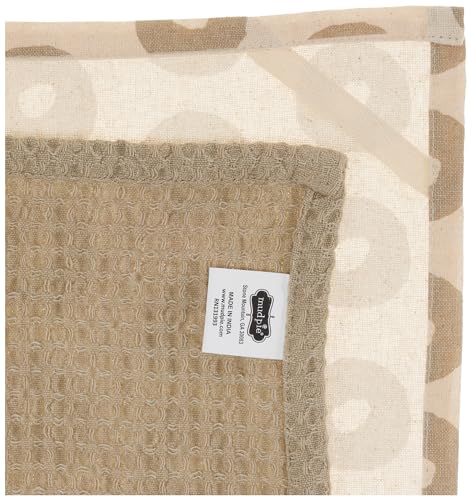 Serviettes gaufrées Mud Pie taupe grand format 66 x 41.5 pouces - 5