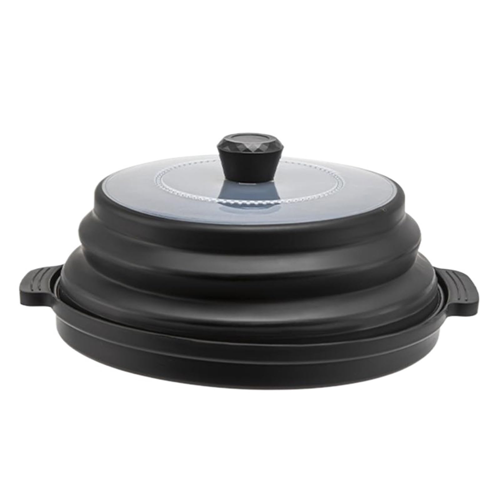 Couvercle pliable pour micro-ondes noir anti-éclaboussures X3UC
