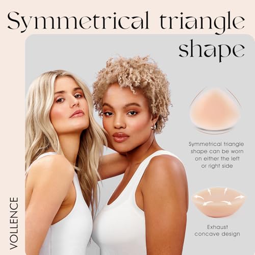 Image of Vollence Triangle Silicone Breast Forms Fake Boobs Prosthetic Breast for Mastectomy