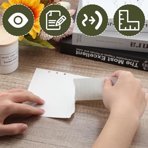 SWTYExt A5 Nachfüllpapier Liniert, 3 Packungen A5 Papier Nachfüllbar Notizpapier 180 Blätter 6 Löcher A5 Papier Nachfüllbare Refill Ringbucheinlagen für A5 Notizbuch Skizze Tagbuch Bullet Malerei