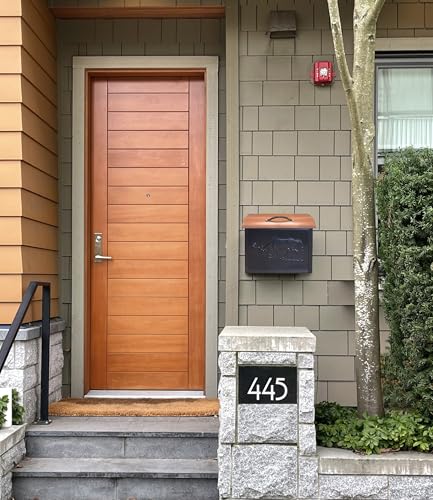 Image of NACH Mailboxes for Outside Wall Mount, 12.5 x 5 x 10 inch, Stainless Steel Mail Box Wall Mounted, Waterproof Mailbox for Door - The Modern Envelope Mailbox