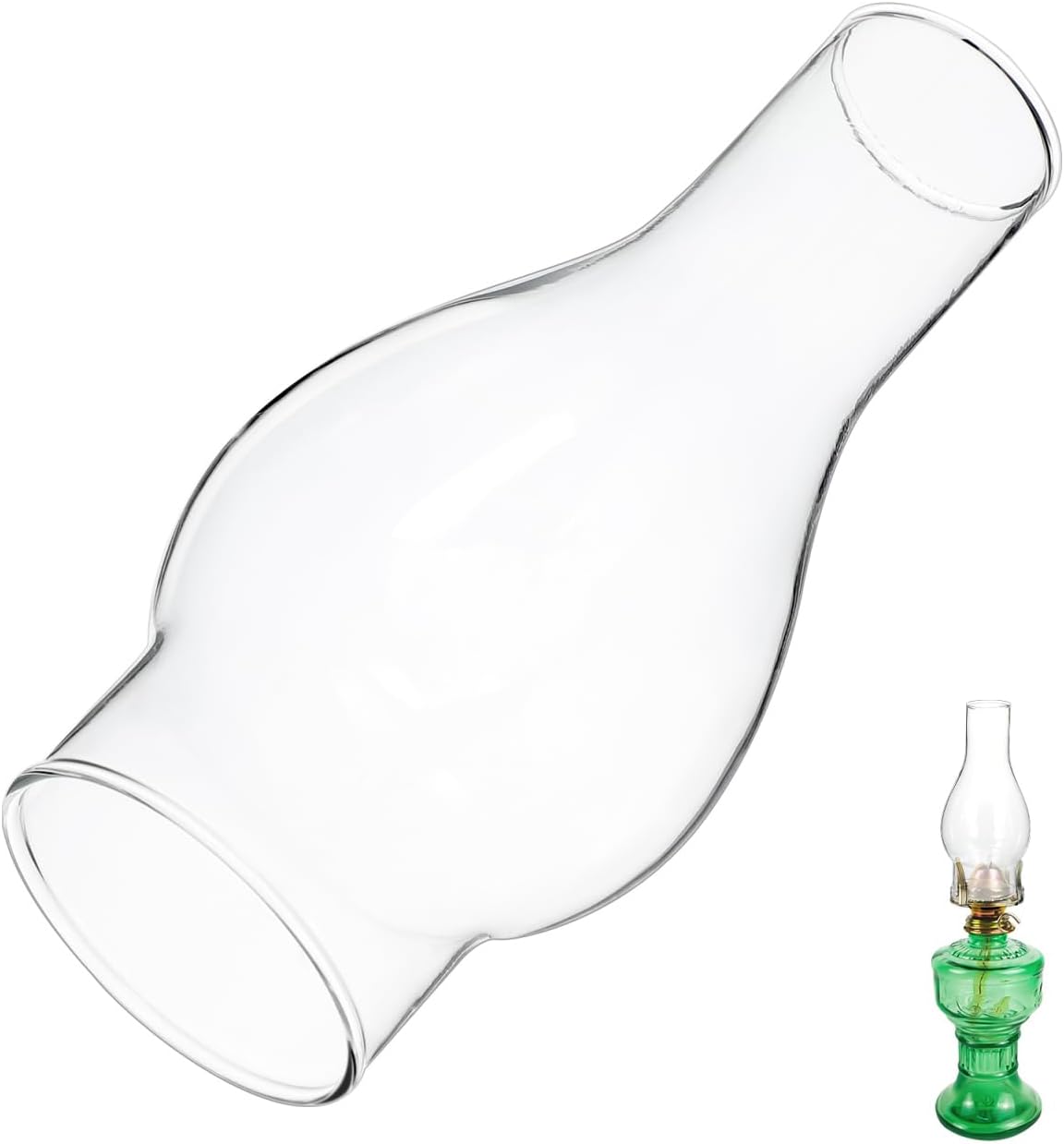 Baluue Kerosene Lamp Shade 3 Inch Vintage Oil Lamp Chimney Replacement Glass Globe for Antique Oil Lamps and Emergency Lighting