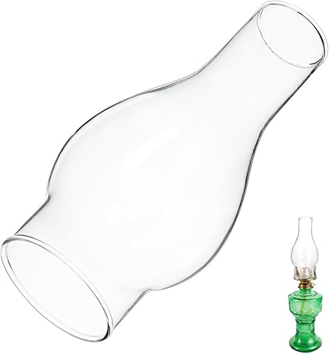 Baluue Pantalla de lámpara de queroseno de 3 pulgadas, lámpara de aceite vintage, globo de vidrio de repuesto para lámparas de aceite antiguas e