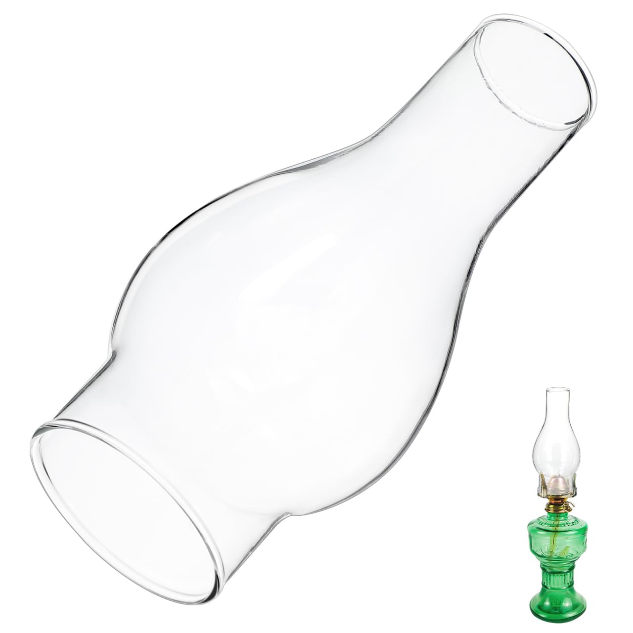 Angoily Abat-Jour En Verre Pour Lampe à PéTrole, CheminéE De Lampe à Huile, Verre De Rechange Pour PéTrole Vintage Remplacement Abat-Jour De À Huile Protection Anti-Vent Facile À Installer Globe