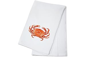 Lantern Press Dungeness Crab 100% Cotton Tea Towel