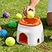 Portable Dog Fetch, Interactive Play Toy, 9.84x7.95x7.32 Inches Automatic Ball Thrower with Treat Dispenser, Sturdy Pet Training Tool, Canine Activity Game with Easy Use, Home Supplies for Dogs