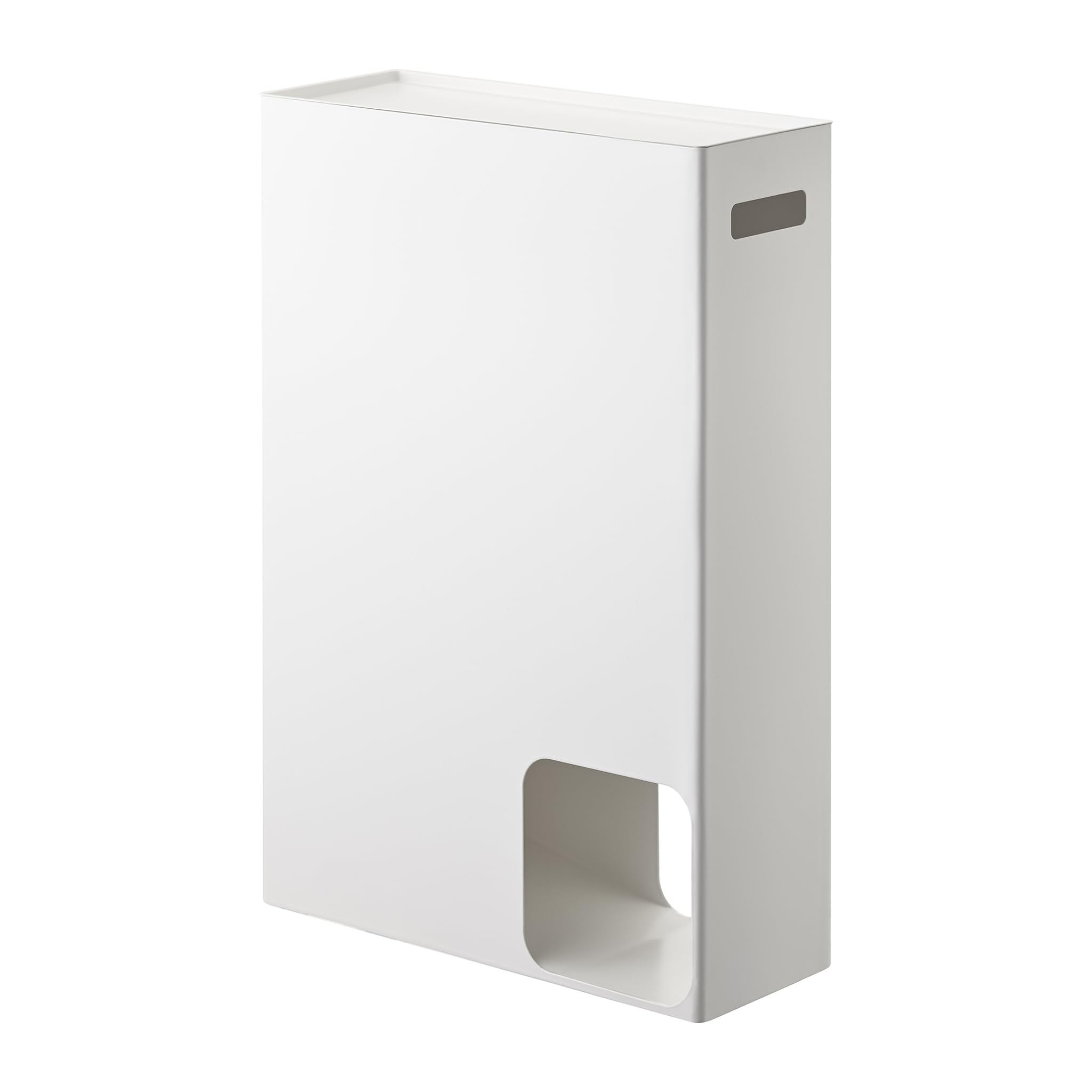 Yamazaki 2294 Plate Almacenador de Papel higiénico, Blanco, Acero, diseño Minimalista, 33 x 12,5 x 48 cm (L x An x Al)