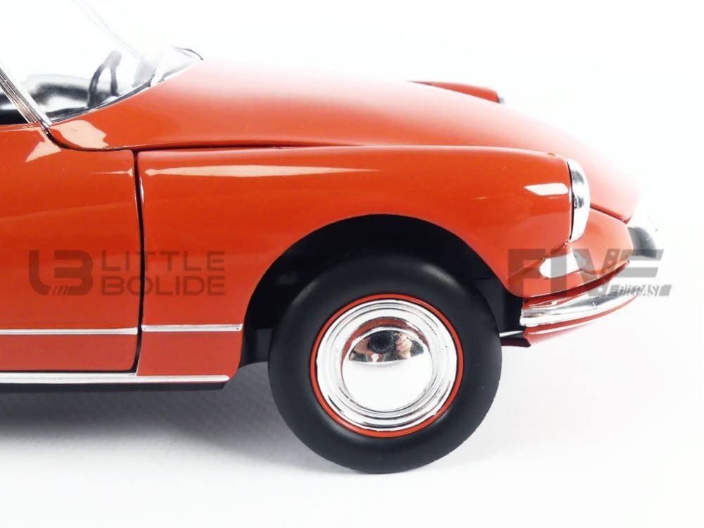 Norev NV181599 1:18 Citroën DS 19 Cabriolet 1961-Corail Rosso Citroen Modello Collezionabile, Multi