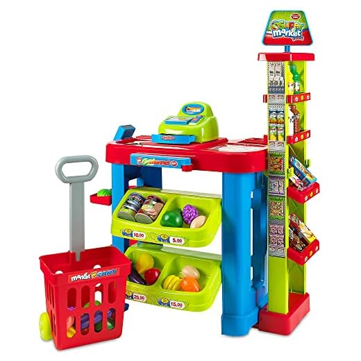 MEDca Creative Time Kids Supermarket Super Fun Playset with Shopping Cart