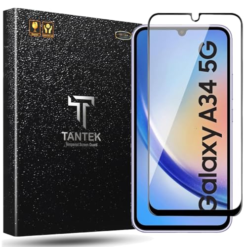 Image of TitanGuard Tempered Glass Screen Protector Guard for Samsung Galaxy A34 (6.6 Inch) - 9H Hardness, Military Grade, Anti-Static, Easy Installation Kit - 1 PACK
