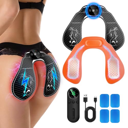 LOZLTX Máquina de entrenamiento de glúteos mejorada 2024 【Eficaz en 7 días】Entrenador de glúteos de diseño portátil inteligente para mujeres, 6 funciones, 15 intensidades