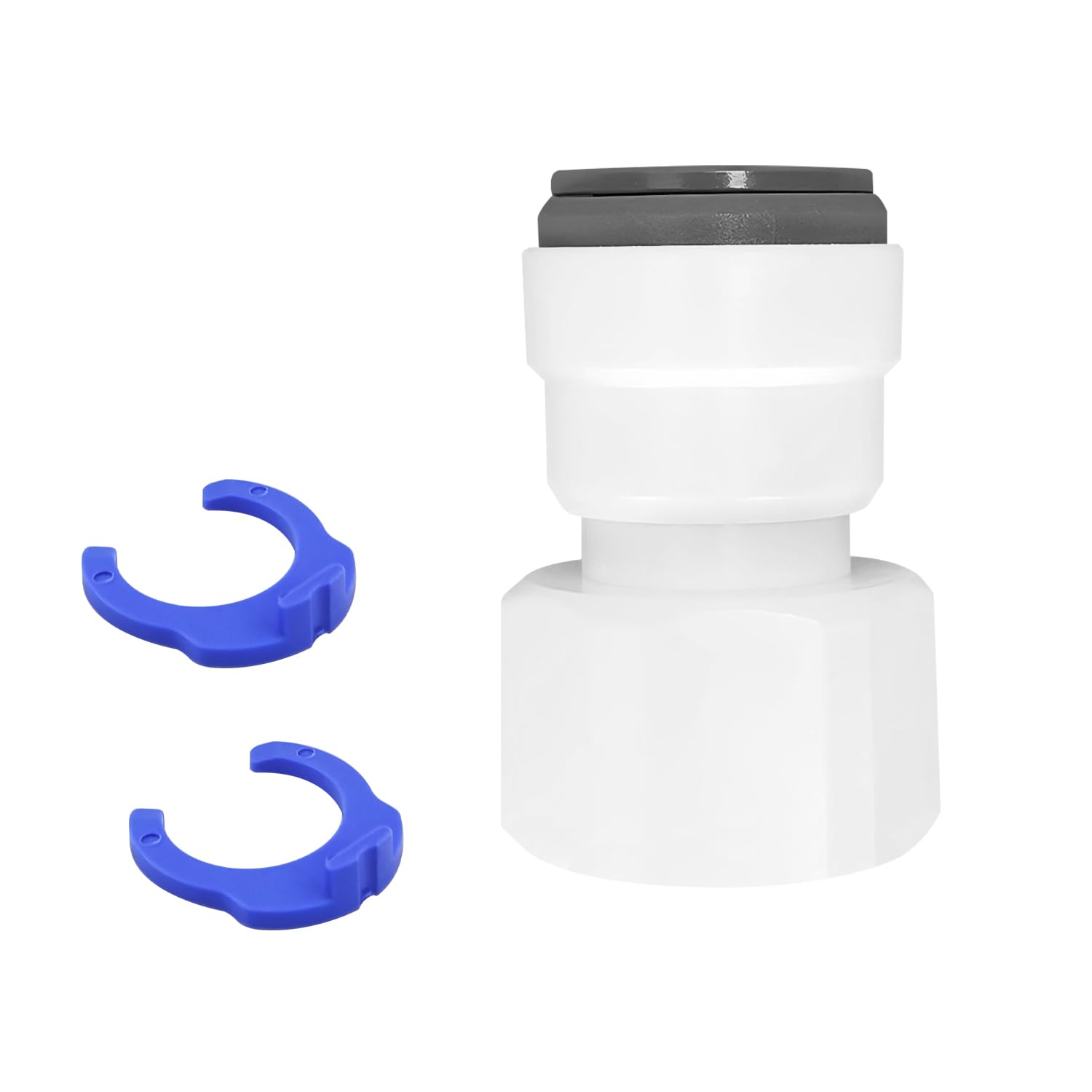 Qrity Conectores de Manguera Rectos de Agua RO, Conector Rápido Filtro Agua Adaptador, 1/2" Rosca Macho/Hembra Conector-1/4" Acoplamientos rápidos para filtros, para RO Inverso Ósmosis Sistema — view 26