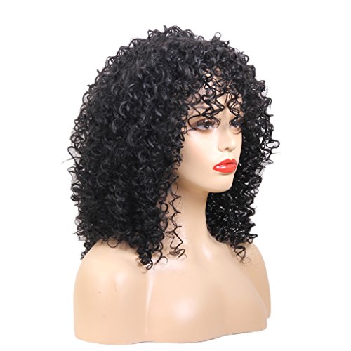 menolana Perucas de Cabelo Sintético Afro-encaracolado Resistentes Ao Calor para Mulher Comprida
