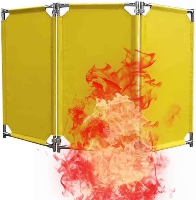 Flame-Resistant Welding Blanket with Frame - Durable Vinyl Protection for Welding Screens, Curtains, and Heat Shielding - Essential Safety Gear for Welders