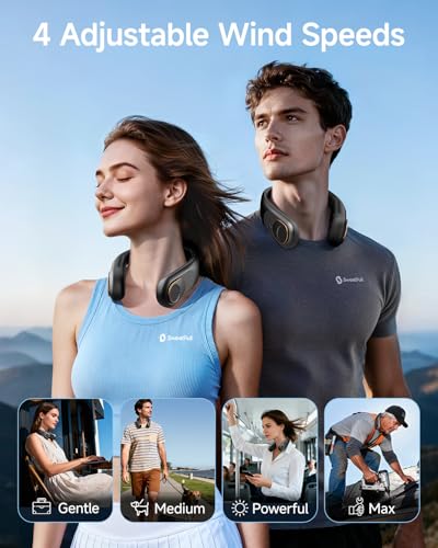 Sweetfull Portable Neck Fan: 5200mAh Bladeless Personal Fan — view 2