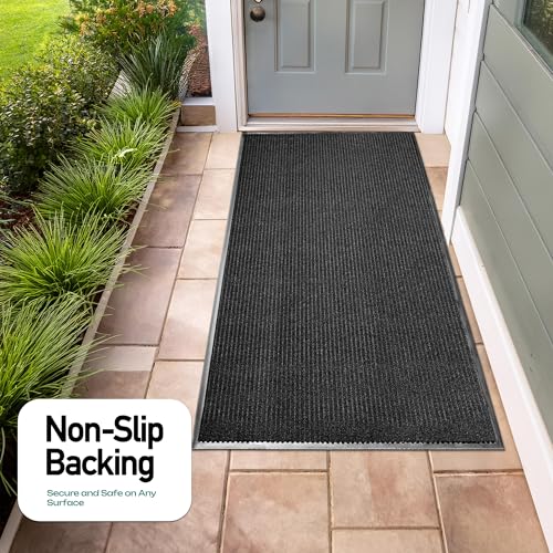 MaxMat® Oversized Industrial Door Mat - Heavy Duty, Waterproof, Low-Profile, Easy to Clean, Rubber Floormat (4 x 6 Feet, Black, MXM-RIB0046BK) by MaxMat - Image 7