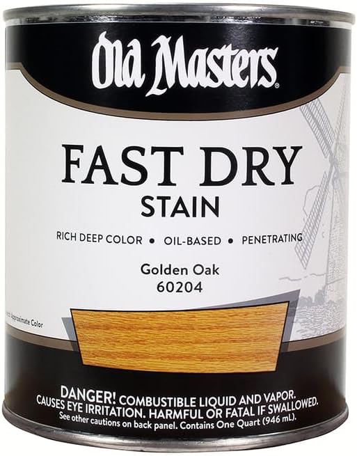 4-Pack of 1 qt Old Masters 61604 Natural Walnut Fast Dry Stain Interior Oil-Based Wood Stain