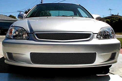 1999-2000 HONDA CIVIC (ALL) LOWER GRILLE KIT (3 Pieces) (Gloss Black Finish)